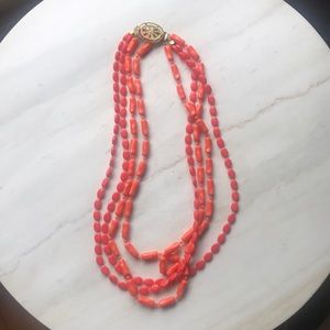BOGO Vintage Orange Beaded Necklace